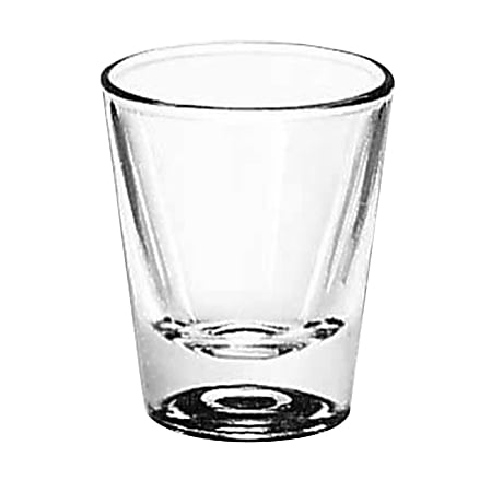 Libbey Glassware Whiskey Shot Glass, 1.25 Oz, Clear, Pack Of 12 Glasses