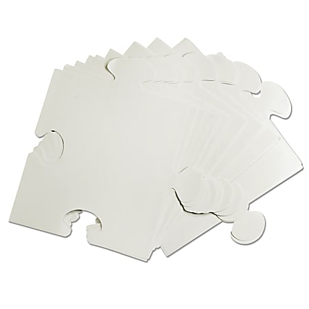 Roylco We All Fit Together Giant Puzzle Paper Sheets, 9” x 9”, White, Pack Of 100 Sheets