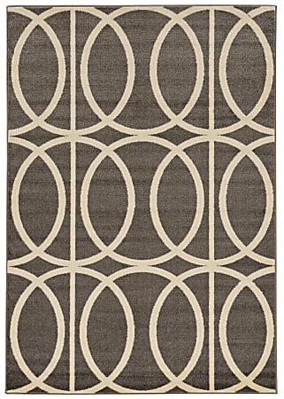 Linon Honora Area Rug, 8' x 10-9/53', Mara Gray/Ivory