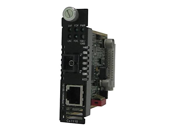 Perle CM-1110-S1SC40D - Fiber media converter - GigE - 10Base-T, 100Base-TX, 1000Base-T, 1000Base-BX-D - RJ-45 / SC single-mode - up to 24.9 miles - 1490 (TX) / 1310 (RX) nm