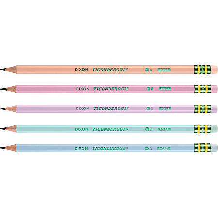 Ticonderoga® Pre-Sharpened Pastel Wood-Cased Pencils, 10 pk - Fred