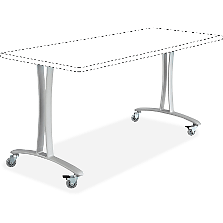 Safco Rumba Training Table T-leg Base with Casters