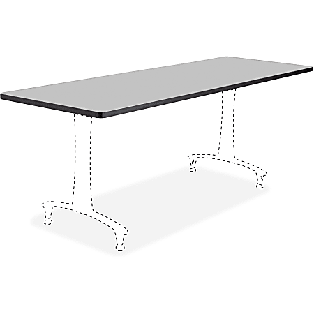 Safco Rumba Training Table Tabletop - Gray Rectangle Top - 60" Table Top Length x 24" Table Top Width