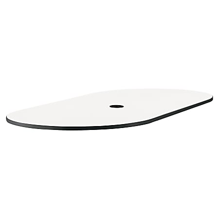 Safco Designer White Cha-Cha Table Oval Tabletop - Oval Top - 72" Table Top Length x 36" Table Top Width x 1" Table Top Thickness - Assembly Required