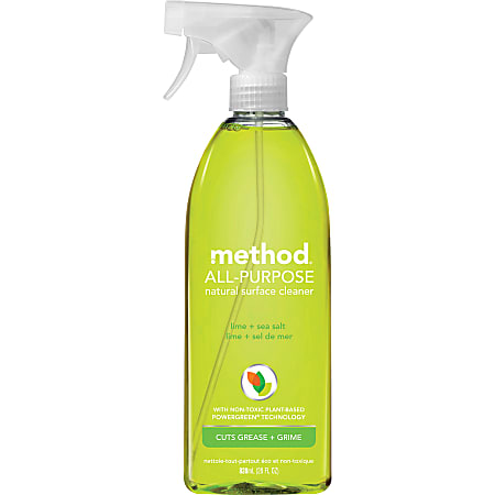 Method All-Purpose Cleaner - 28 fl oz (0.9 quart) - Lime + Seasalt Scent - 8 / Carton - Non-toxic, Triclosan-free - Lime
