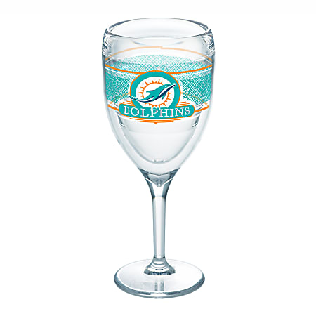Tervis NFL Select Wine Glass, 9 Oz, Miami Dolphins