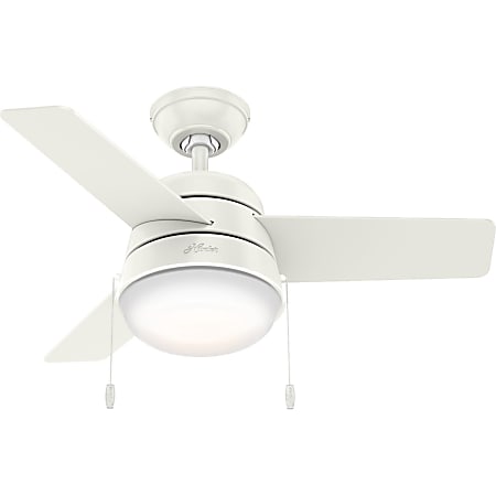 Hunter Fan Aker with Led Light 36 Inch - 3 Blades - 36" Diameter - 3 Speed - Reversible Blades, Reversible Motor, Energy Efficient - 15.7" Height - Glass Shade
