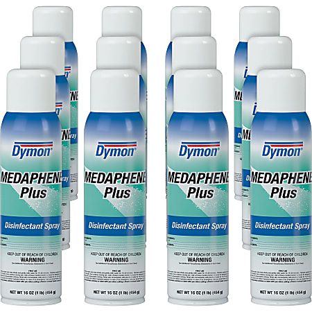 Dymon Medaphene Plus Disinfectant Spray - 16 fl oz (0.5 quart) - Pleasant Scent - 12 / Carton - Non-porous - Aqua Dymon Medaphene Plus Disinfectant Spray - 16 fl oz (0.5 quart) - Pleasant Scent - 12 / Carton - Non-porous - Aqua
