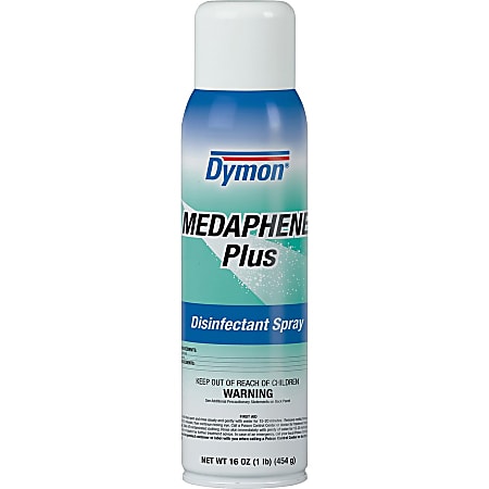 Dymon Medaphene Plus Disinfectant Spray - 16 fl oz (0.5 quart) - Pleasant Scent - 12 / Carton - Non-porous - Aqua Dymon Medaphene Plus Disinfectant Spray - 16 fl oz (0.5 quart) - Pleasant Scent - 12 / Carton - Non-porous - Aqua