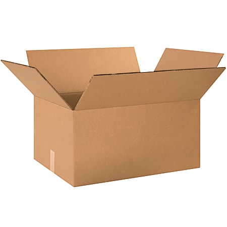 Partners Brand Double-Wall Corrugated Boxes, 10"H x 14"W x 20"D, Kraft, Pack Of 15