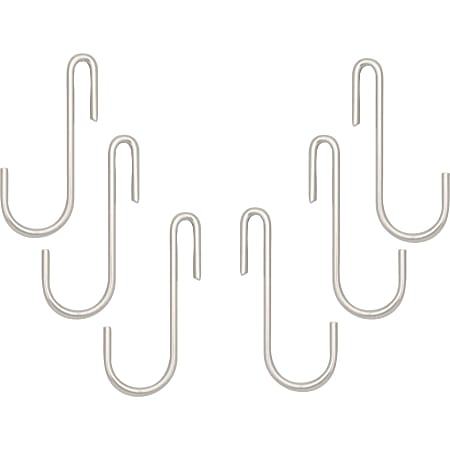 Range Kleen C48 Pot Rack Hooks - Chrome - Pack of 6 - for Utensil - Chrome - 6 / Pack