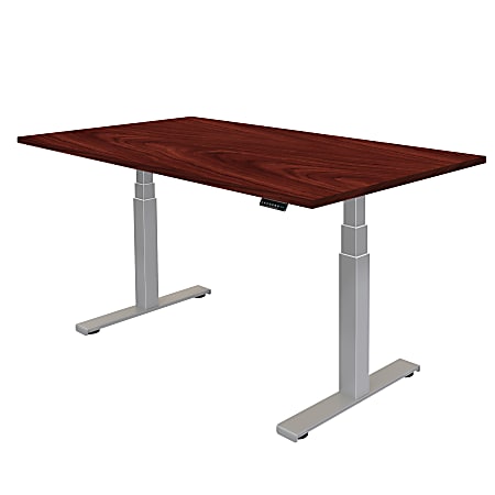 Fellowes® Cambio Height-Adjustable Desk, 72"W x 30" D, Mahogany