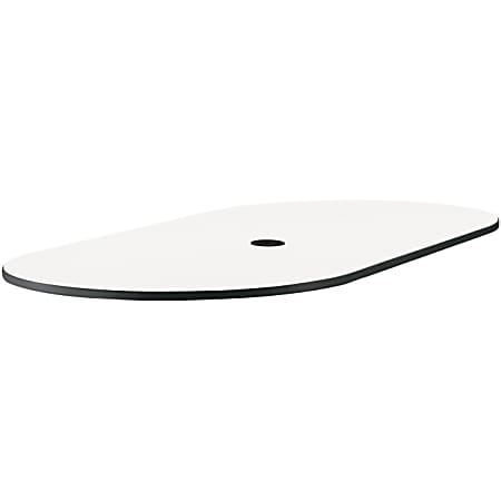 Safco Designer White Cha-Cha Table Oval Tabletop - Oval Top - 84" Table Top Length x 42" Table Top Width x 1" Table Top Thickness - Assembly Required