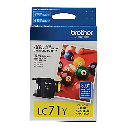 Brother® LC71 Yellow Ink Cartridge, LC71Y
