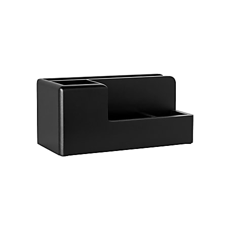 Rolodex® Wood Tones™ Desk Organizer, Black