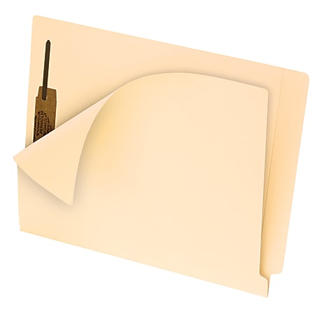Pendaflex® Smart Shield™ End Tab Fastener Folders, Letter Size, Manila, 1 Embedded Fastener, Pack Of 50 Folders