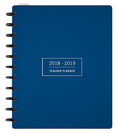 TUL™ Custom Note-Taking System Discbound Monthly Teacher Planner, 8 1/2" x 11", Navy, July 2018 to June 2019