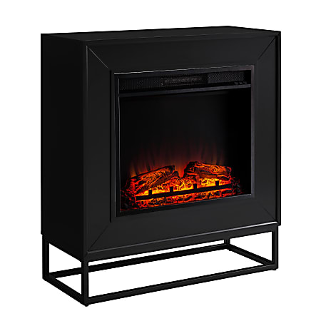 SEI Furniture Frescan Contemporary Electric Fireplace, 36-1/2”H x 33”W x 14”D, Black