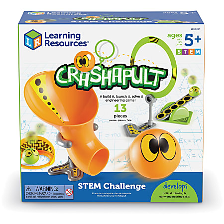 Learning Resources Crashapult STEM Challenge - Theme/Subject: Learning - Skill Learning: Physics, STEM, Basic Engineering Principles, Critical Thinking, Muscle - 5 Year & Up - Multi