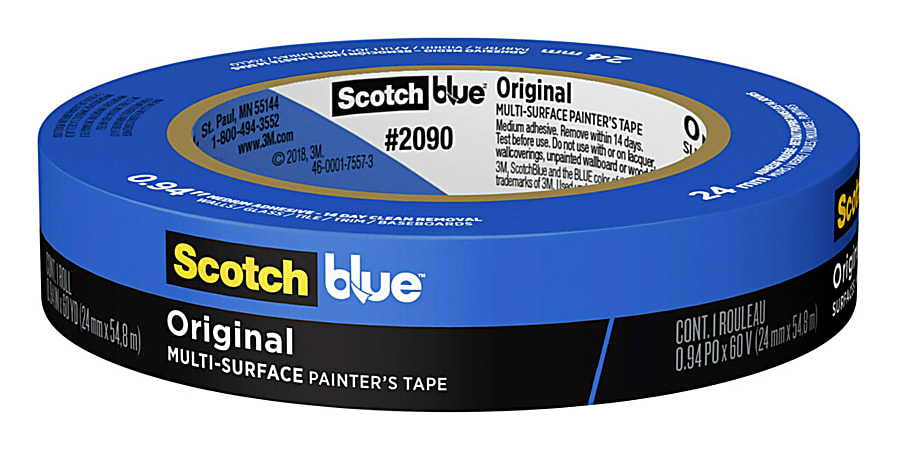 ScotchBlue Original Painters Tape 2090 24NC 0.94 in x 60 yd 24mm x