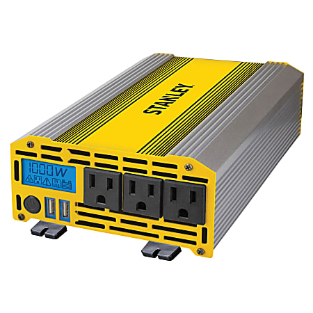 Stanley 1,000W Power Inverter For 12V Battery, Yellow, PI1000S