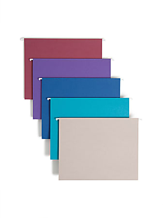Smead® Hanging File Folders, Letter Size, Assorted Colors,