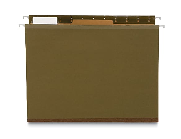 Pendaflex® Hanging File Folders With Dividers, 1 Divider, Letter Size, Standard Green, Pack Of 10