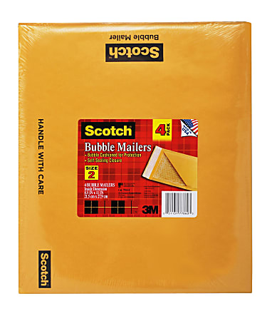 Scotch® Bubble Mailer, 9 1/2" x 11 1/2", Size #2