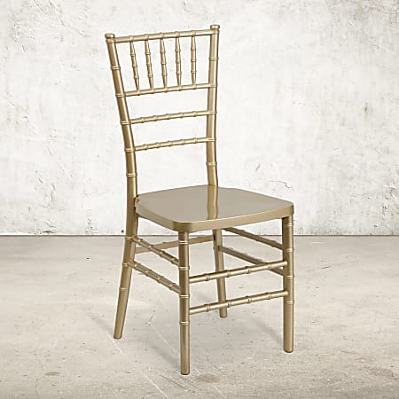 Flash Furniture HERCULES PREMIUM Series Stacking Chiavari Chair, Gold