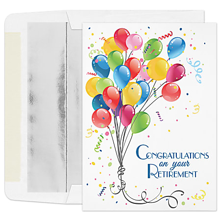 Custom All Occasion Cards, Colorful Retirement Cards With Envelopes, 7-7/8" x 5-5/8", Box Of 25 Cards