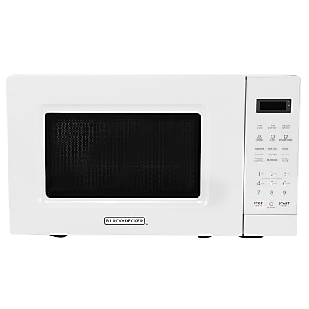 Black+Decker 700-Watt LED Digital Microwave Oven, 0.7 Cu. Ft., White