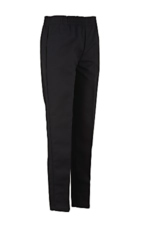 Royal Park Unisex Uniform, Flat-Front Pull-On Pants, X-Small, Black