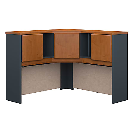 Bush Business Furniture Office Advantage Corner Hutch 48"W, Natural Cherry/Slate, Premium Installation