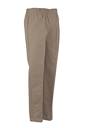 Royal Park Unisex Uniform, Flat-Front Pull-On Pants, Small, Khaki