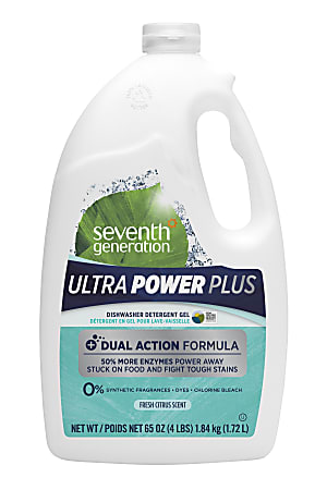 Seventh Generation™ Ultra Power Plus Dishwasher Gel, Fresh Citrus Scent, 65 Oz Bottle