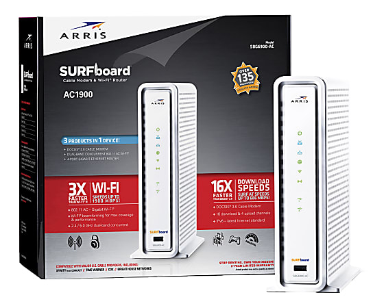SURFboard Wireless DOCSIS 3.0 Cable Modem and Wi-Fi Router SBG6900-AC Refurbished