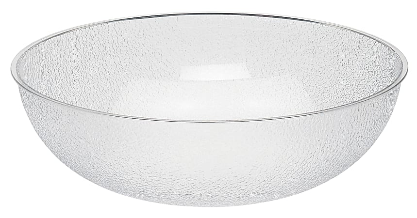 Cambro Camwear Round Pebbled Bowls, 18", Clear, Set Of 4 Bowls