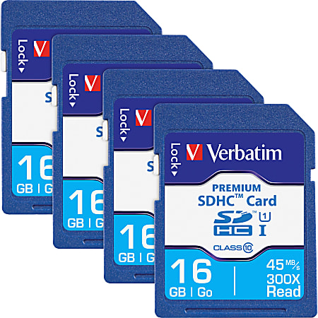 Verbatim Premium 16 GB Class 10 SDHC - 20 MB/s Read - 9 MB/s Write - 133x Memory Speed