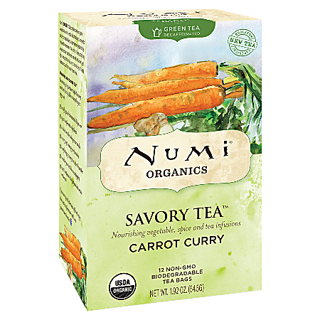 Numi® Organic Savory Decaffeinated Tea™, Carrot Curry, Box Of 12