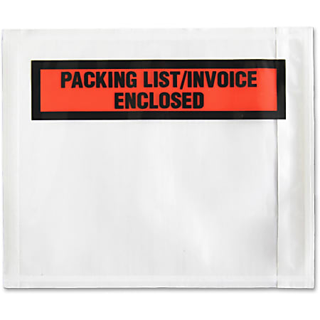 Sparco Pre-Labeled Waterproof Packing Envelopes - Packing List