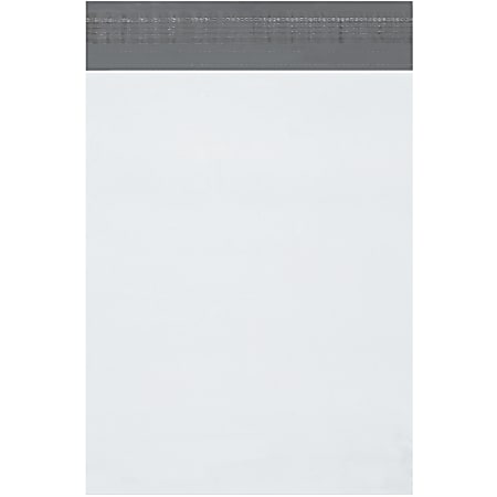 Partners Brand Expansion Poly Mailers, 10"H x 13"W x 2"D, White, Case Of 100