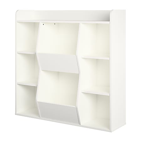 Ameriwood Home Nathan Kids 41”H 8-Cube Large Toy Storage Bookcase, White