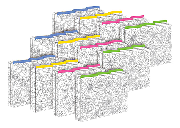 Barker Creek Tab File Folders, Letter Size, Color Me! In My Garden, Pack Of 36 Folders