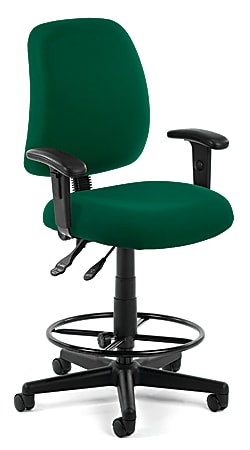 OFM Posture Series Fabric Task Chair With Drafting Kit, Green/Black