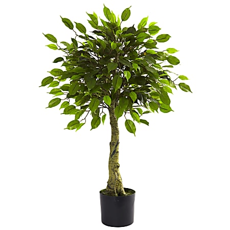 Nearly Natural 3&#x27;H Polyester Artificial Ficus Tree with