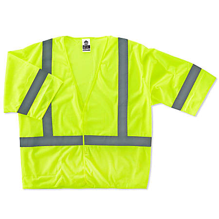 Ergodyne GloWear Safety Vest, Economy, Type-R Class 3, 4X/5X, Lime, 8310HL