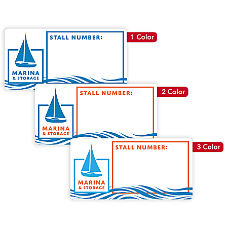 Custom Printed Outdoor Weatherproof 1, 2, or 3 Color Labels And Stickers, 2" x 4" Rectangle, Box of 250