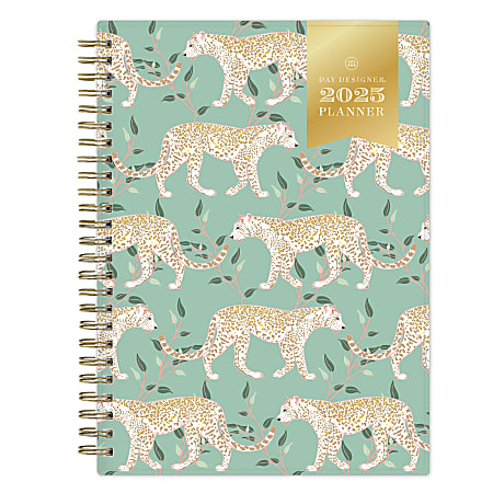 2025 Day Designer Weekly/Monthly Planning Calendar, 5-7/8” x 8-5/8”, Jungle Cat, January 2025 To December 2025