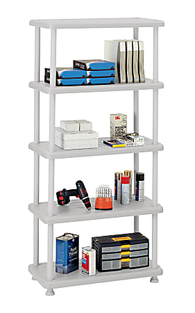Iceberg Rough 'n Ready Storage System, 5 Shelves, Platinum