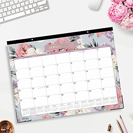 2026 Blue Sky Monthly Desk Pad Calendar 22 x 17 Tula January To